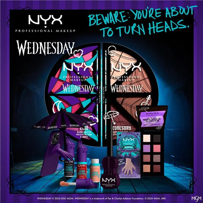 NYX Wednesday Cello Vivid Matte Purple Liquid Eyeliner Raven