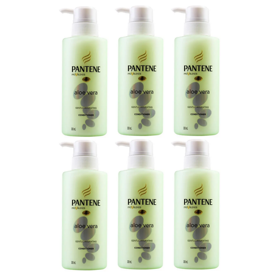 6 pack Pantene Pro V Aloe Vera Gentle Hydrating Conditioner 300mL - Makeup Warehouse Australia