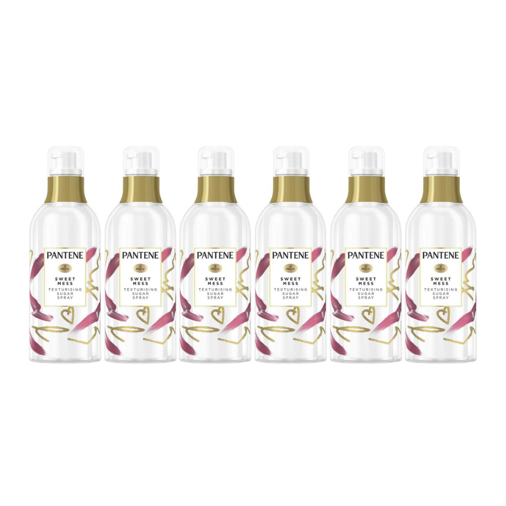 6x Pantene Sweet Mess Texturising Sugar Spray 110ml