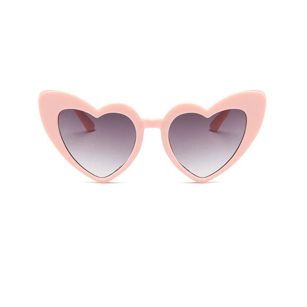 Rosy Lane Retro Heart Sunglasses Pink