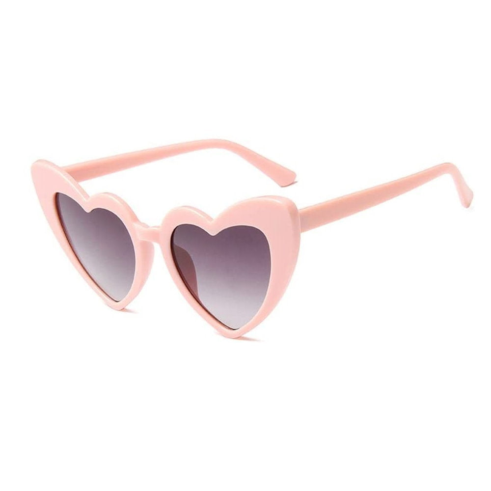 Rosy Lane Retro Heart Sunglasses Pink