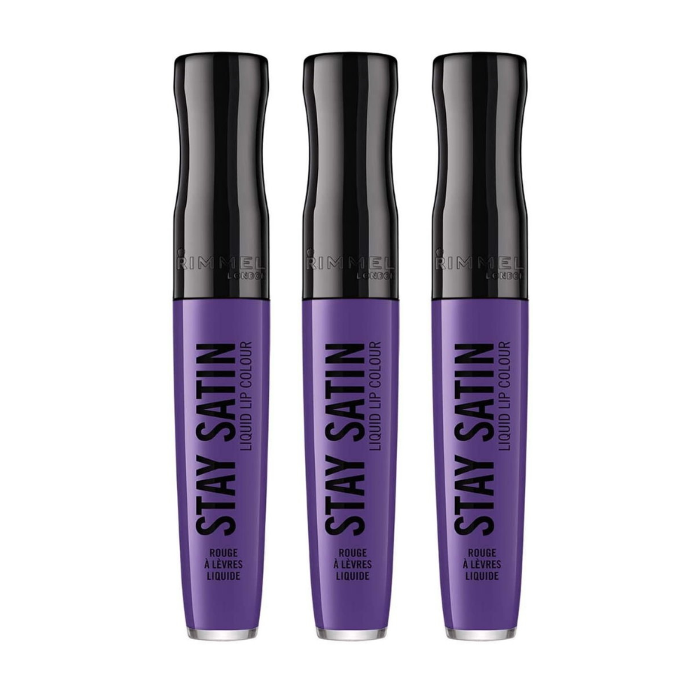 Buy Online Now - Rimmel Stay Satin Liquid Lip Colour 850 Atomic Purple - Makeup Warehouse Australia