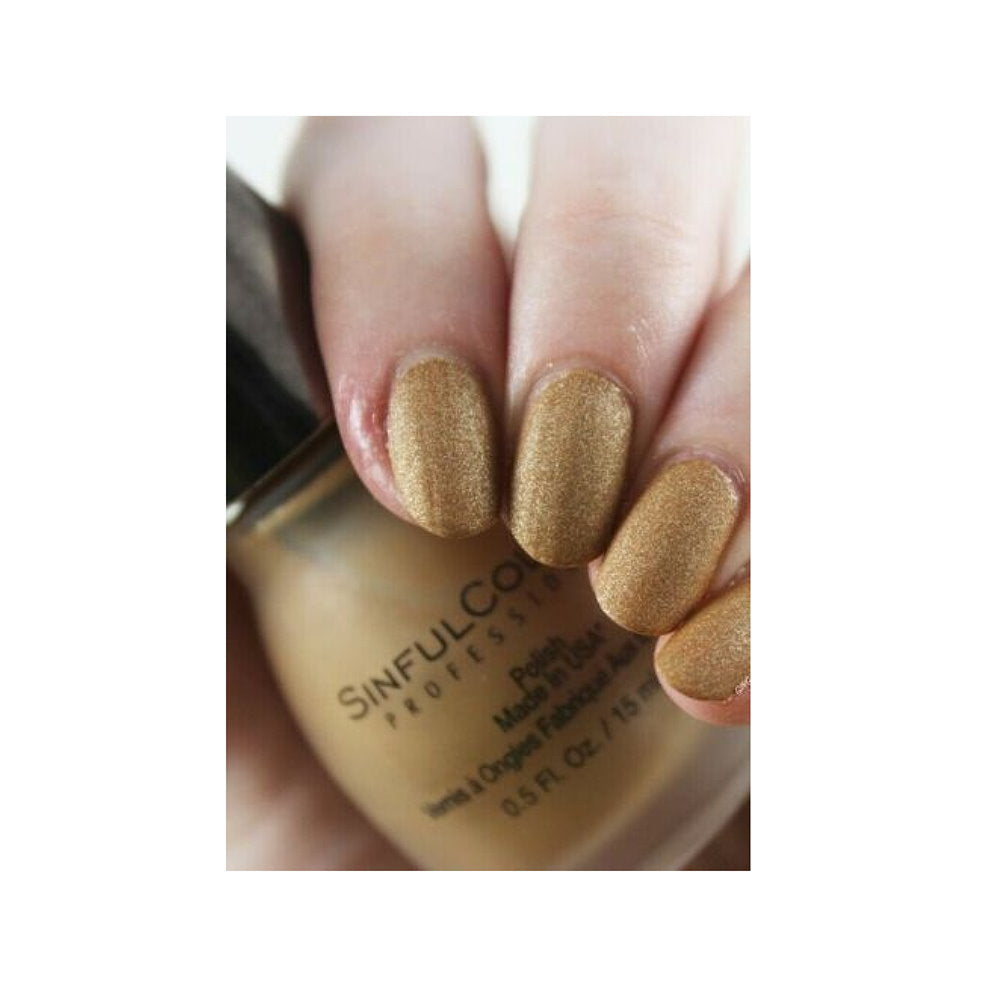 Sinful Colours Velvet Matte Nail Polish 2585 Gold Jewel