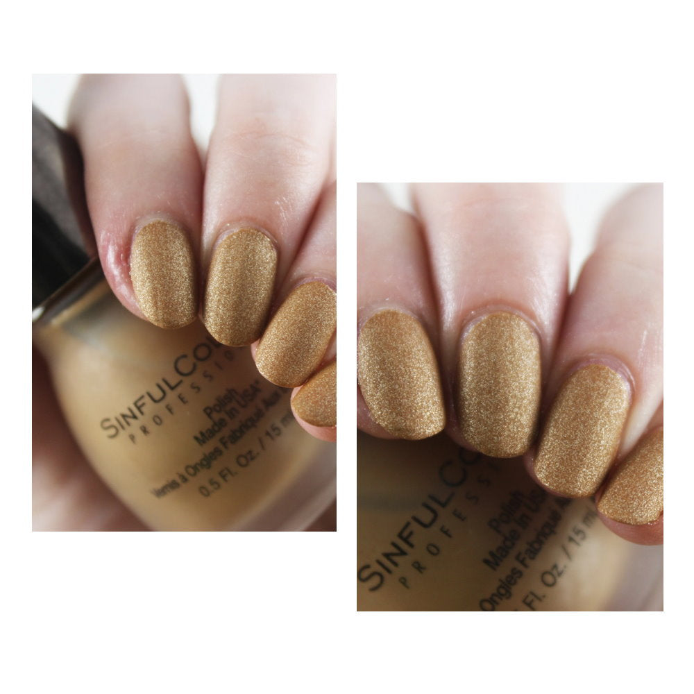Sinful Colours Velvet Matte Nail Polish 2585 Gold Jewel
