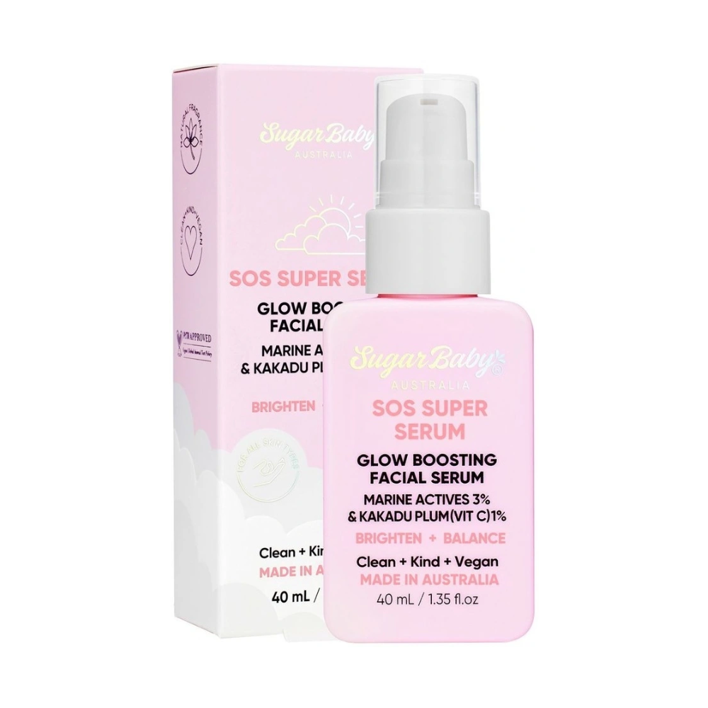 3x SugarBaby SOS Super Serum Glow Boosting Facial Serum 40ml