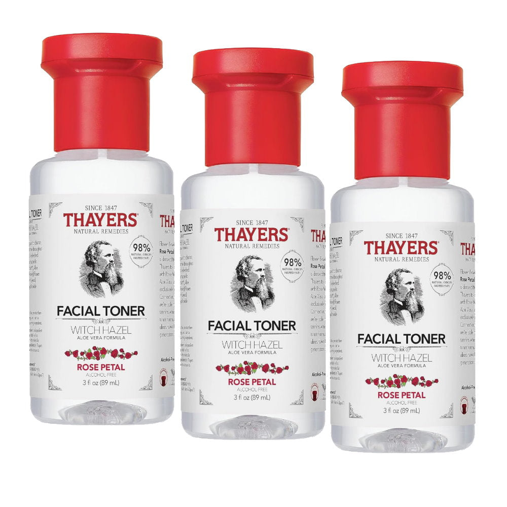 3x Thayers Rose Petal Alcohol Free Toner 89ml