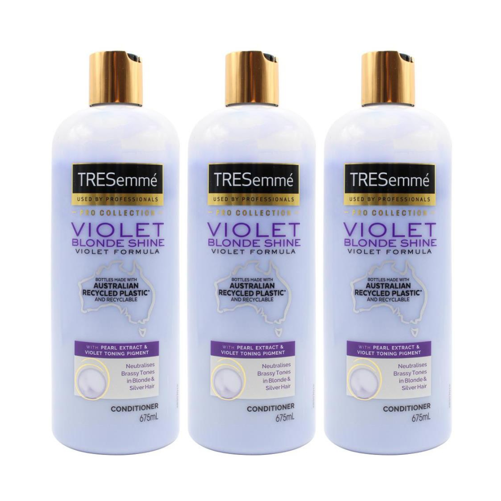 3x Tresemme Pro Collection Violet Blonde Shine Conditioner 675ml