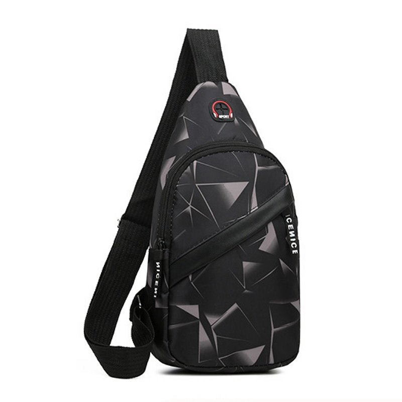 OSKA Men’s Perfect Day Bag - Casual Multifunction Shoulder Bag - Black & Tan