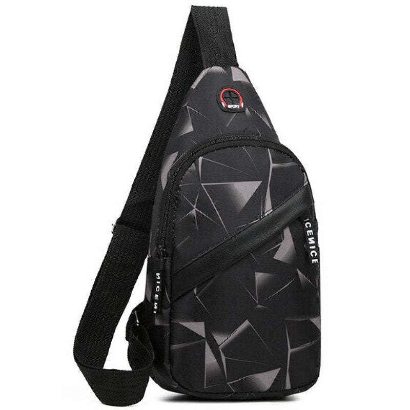 OSKA Men’s Perfect Day Bag - Casual Multifunction Shoulder Bag - Black & Tan - Makeup Warehouse Australia