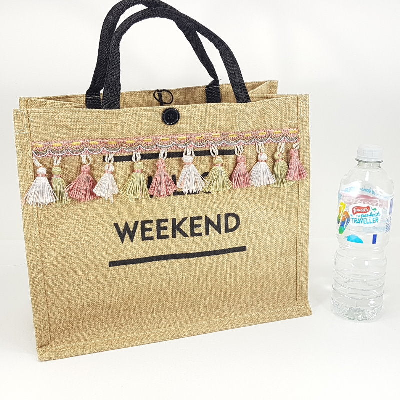 Rosy Lane Weekend / Day Bag - Hello Weekend Hand Bag, Tan