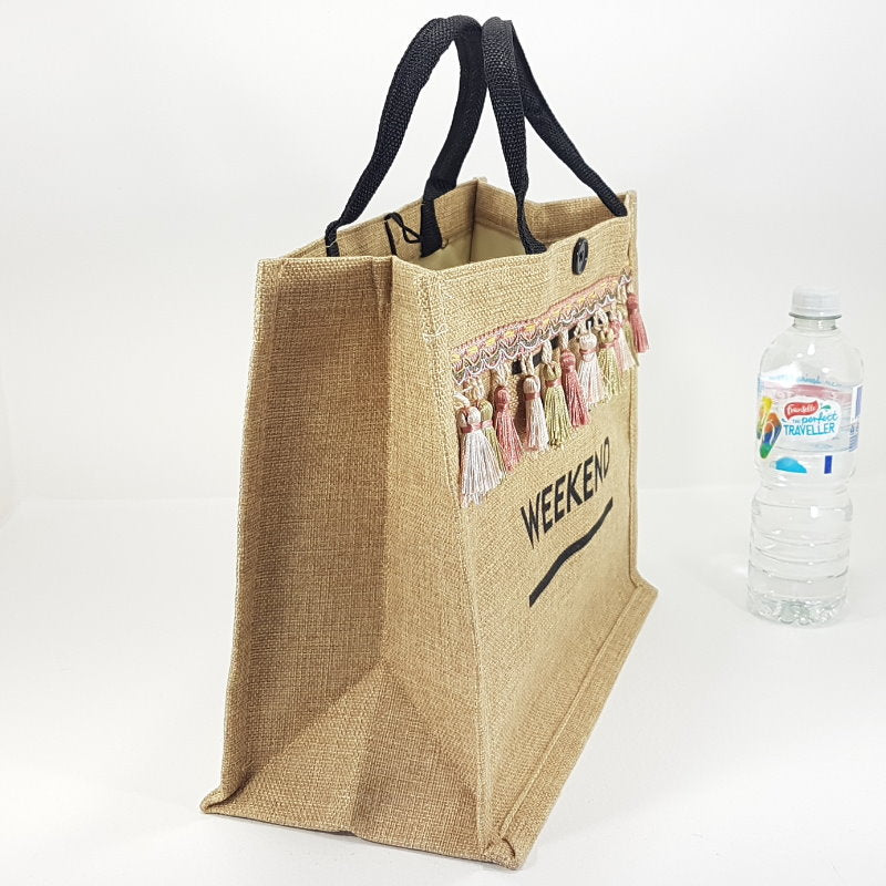 Rosy Lane Weekend / Day Bag - Hello Weekend Hand Bag, Tan