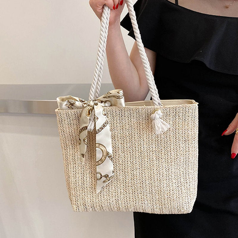 Rosy Lane Perfect Day Bag - Shoulder Bag with Bow - White