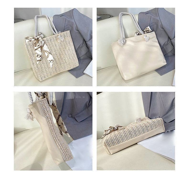 Rosy Lane Perfect Day Bag - Shoulder Bag with Bow - White