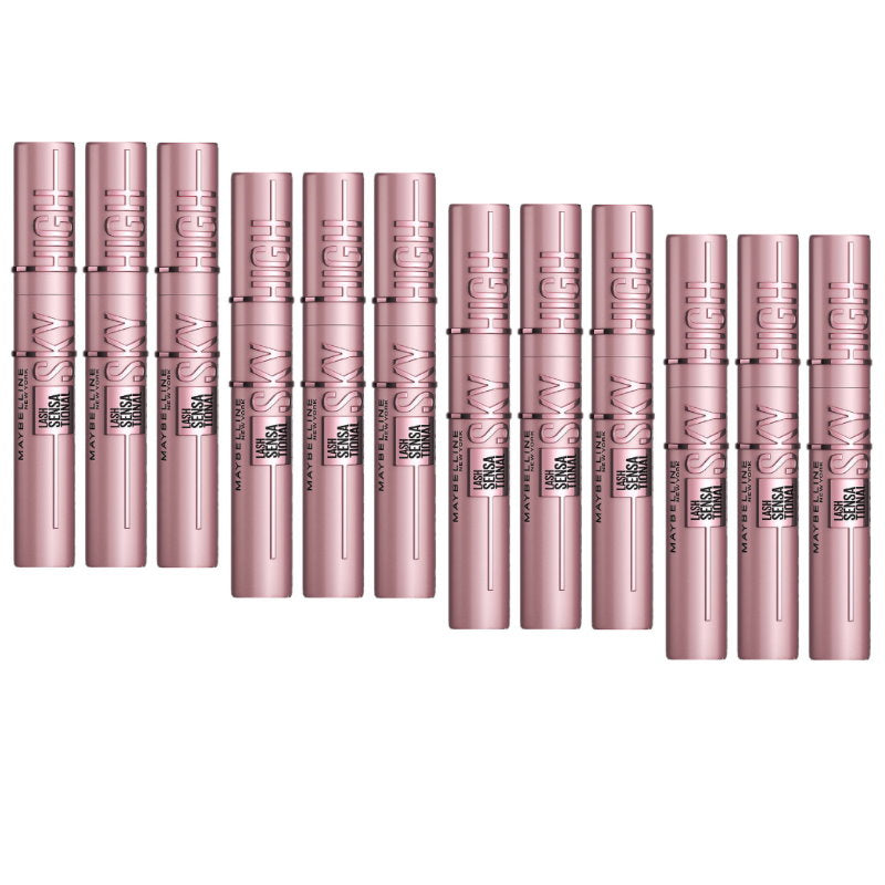 12x Maybelline Lash Sensational Sky High Washable Mascara 7.2ml 01 Very Black