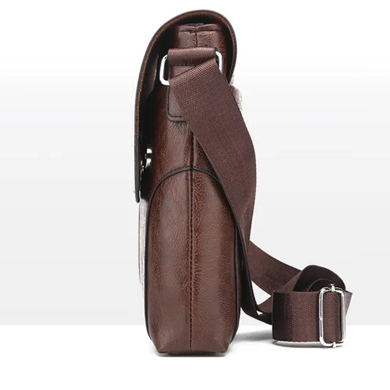 OSKA Men's Shoulder Crossbody Bag Pu Leather - Brown