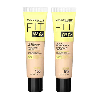 2x Maybelline Fit Me Tinted Moisturizer - 103 with Aloe