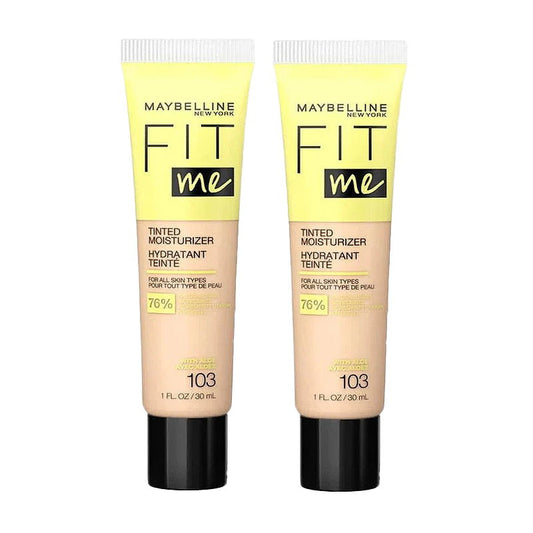 2x Maybelline Fit Me Tinted Moisturizer - 103 with Aloe