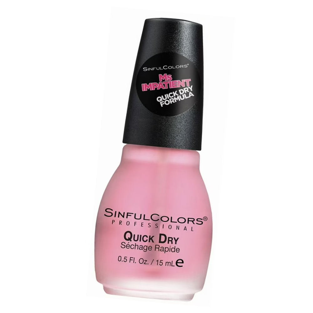 3x Sinful Colors Nail Polish Top Coat 15ml 1706 Ms. Impatient Quick Dry