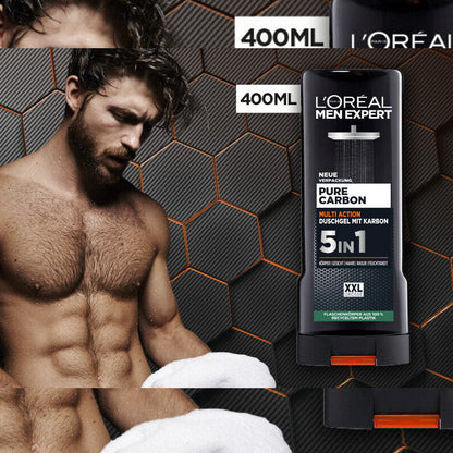 6x L'Oreal Paris Men Expert Pure Carbon Essentials 5 Piece Set