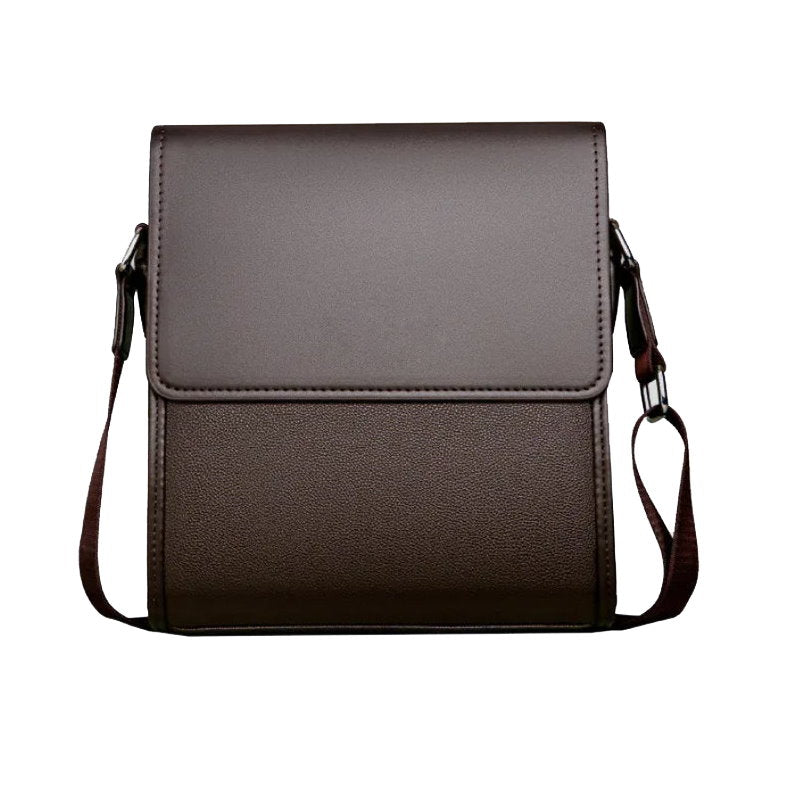 OSKA Men's Genuine Leather Shoulder Bag Brown - Makeup Warehouse Australia 