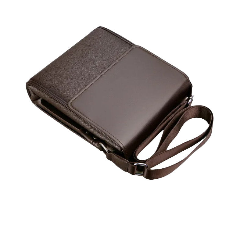 OSKA Men's Genuine Leather Shoulder Bag - Brown