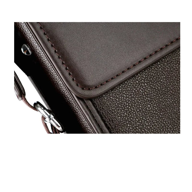 OSKA Men's Genuine Leather Shoulder Bag - Brown