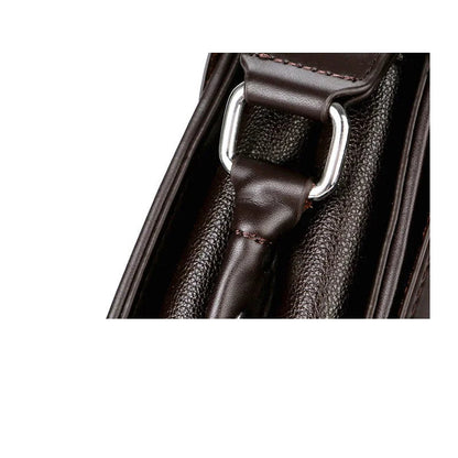 OSKA Men's Genuine Leather Shoulder Bag - Brown