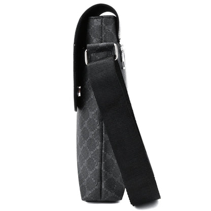OSKA Men's Casual PU Leather Shoulder Bag - Gray