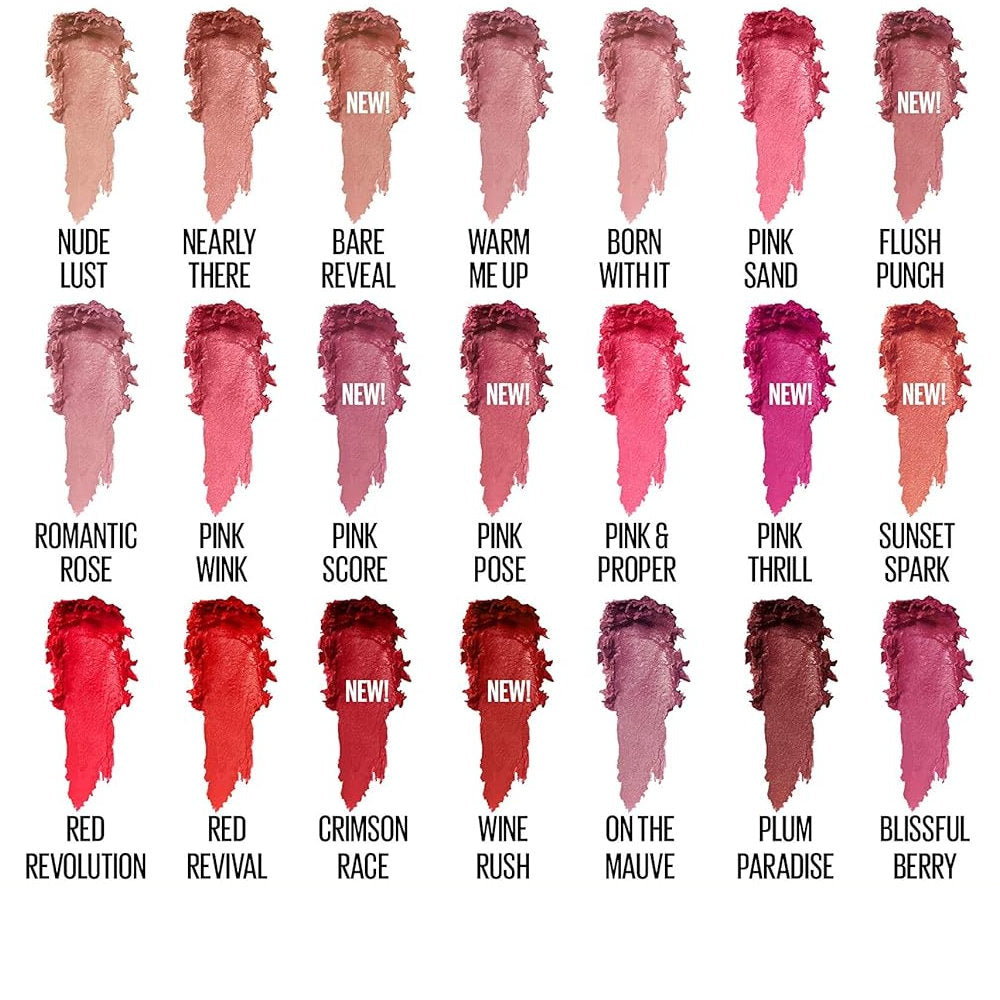 2pk SET Maybelline Color Sensational Creams Lipstick 244 Pink Score + Sky High Mascara 01 Very Black