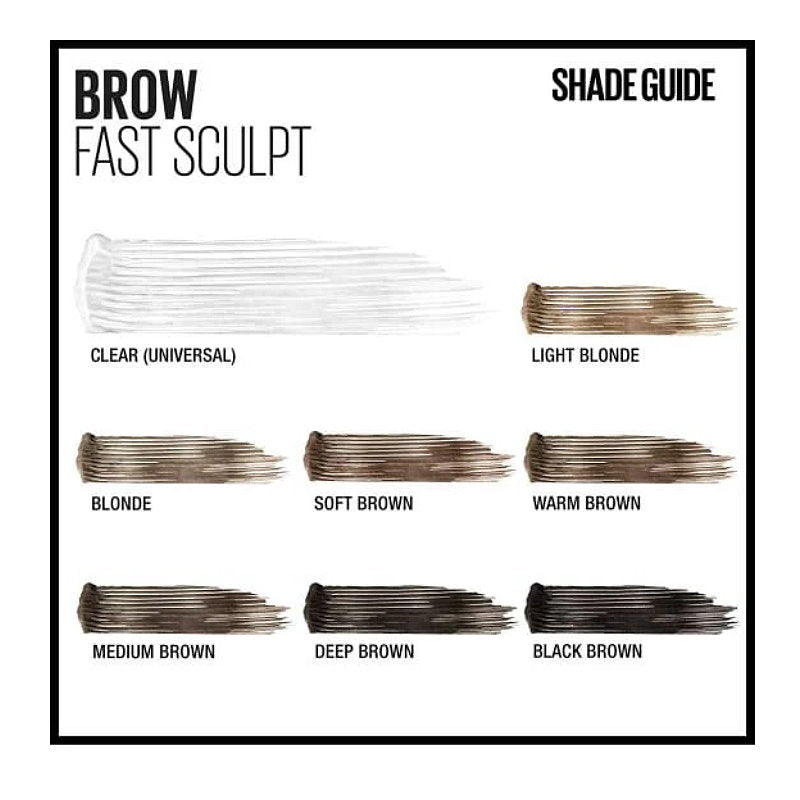 6x Maybelline Eye Brow Fast Sculpt Mascara Gel Blonde - carded