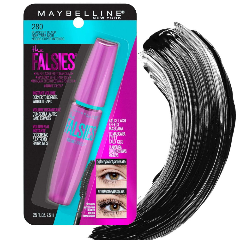 6x Maybelline the Falsies Volum Express Mascara 7.5ml 280 Blackest Black