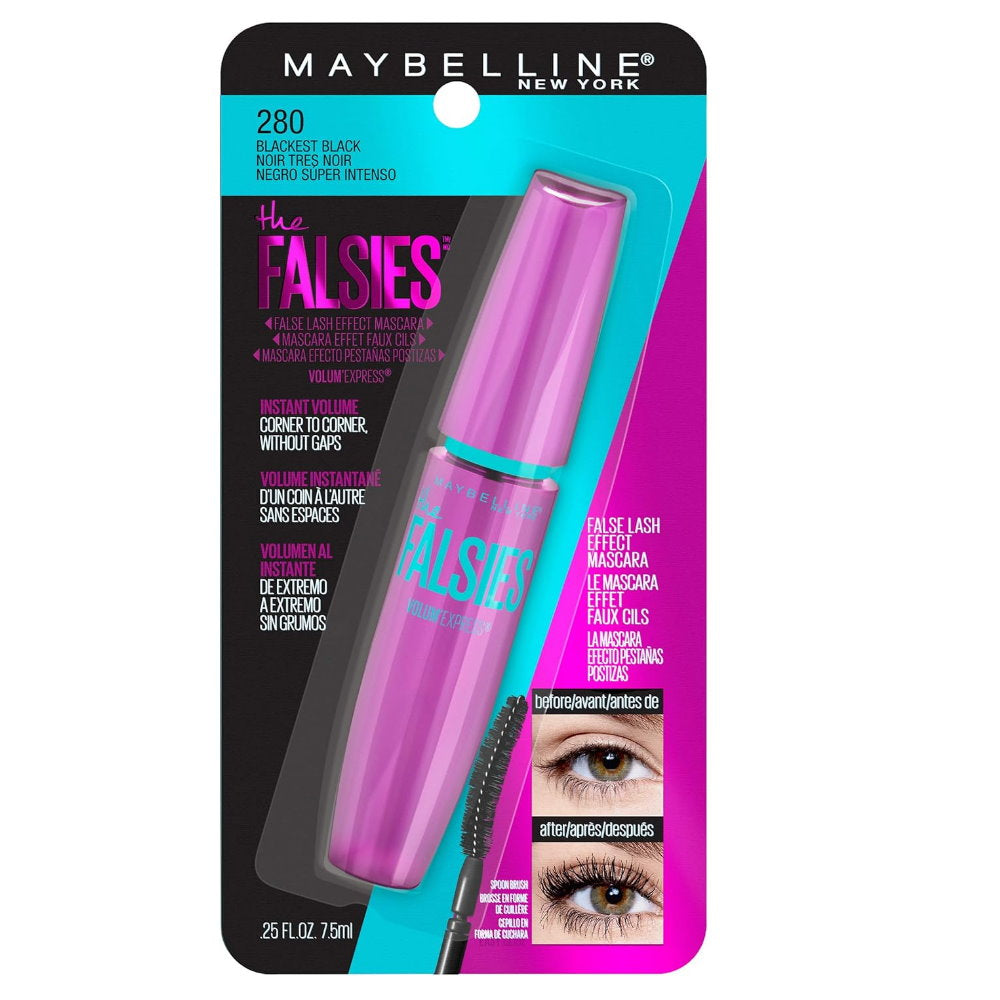 6x Maybelline the Falsies Volum Express Mascara 7.5ml 280 Blackest Black