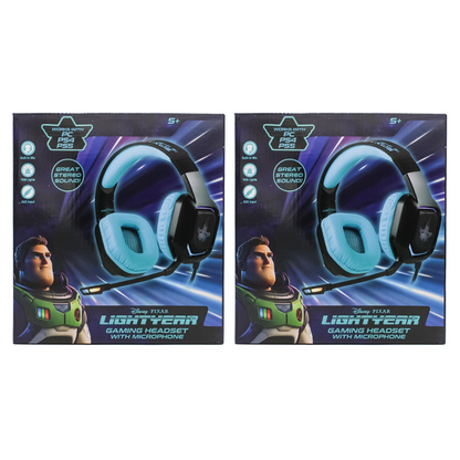 2x Disney Pixar Lightyear Commander Gaming Headset with Microphone