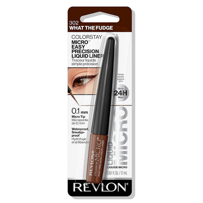 2x Revlon ColorStay Micro Easy Precision Liquid Eye Liner 1.7ml 302 What The Fudge
