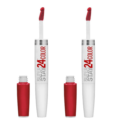 2x Maybelline Superstay 24 Hour Colour 2 Step Lipstick 310 Optic Ruby