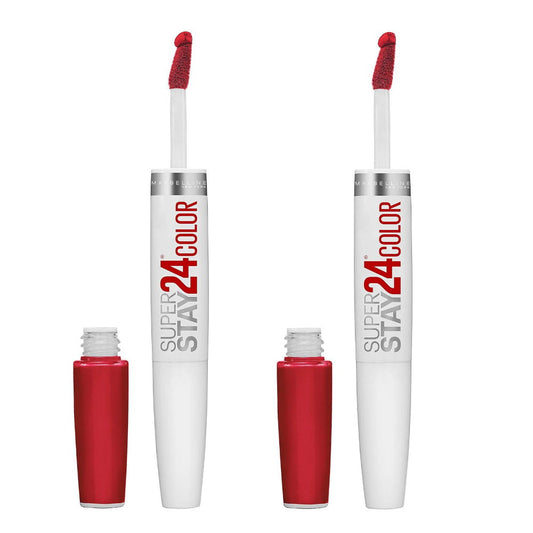 2x Maybelline Superstay 24 Hour Colour 2 Step Lipstick 310 Optic Ruby