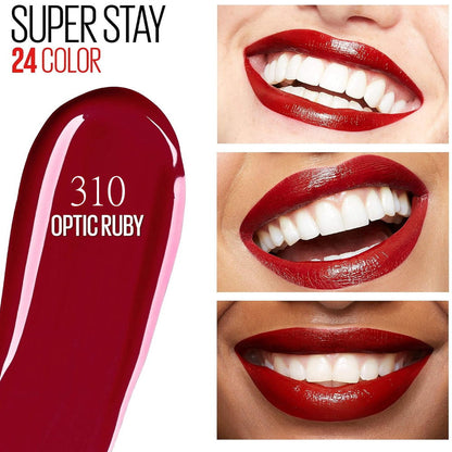 4x Maybelline Superstay 24 Hour Colour 2 Step Lipstick 310 Optic Ruby