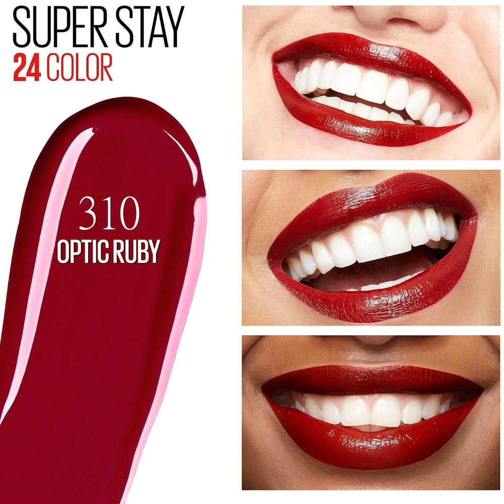 2x Maybelline Superstay 24 Hour Colour 2 Step Lipstick 310 Optic Ruby