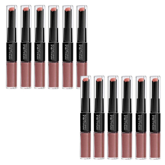 12x L'Oreal Paris Infallible 2 Step Lipstick 5.7ml 312 Incessant