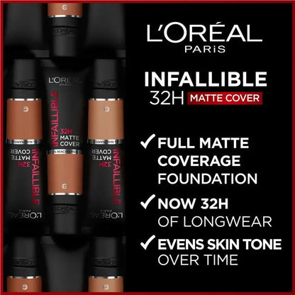 6x L'Oreal Paris Infaillible 32H Matte Cover Foundation 30ml 110 Cool Undertone