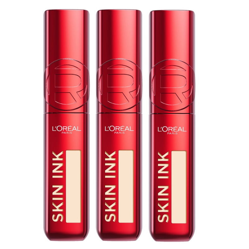 3x L'Oreal Paris Infallible Skin Ink 2 in 1 Foundation Concealer 15ml 40 Warm