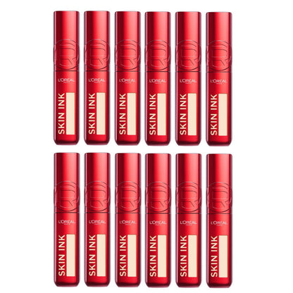 Multiple red L'Oreal Skin Ink products on a white background Makeup Warehouse Australia 
