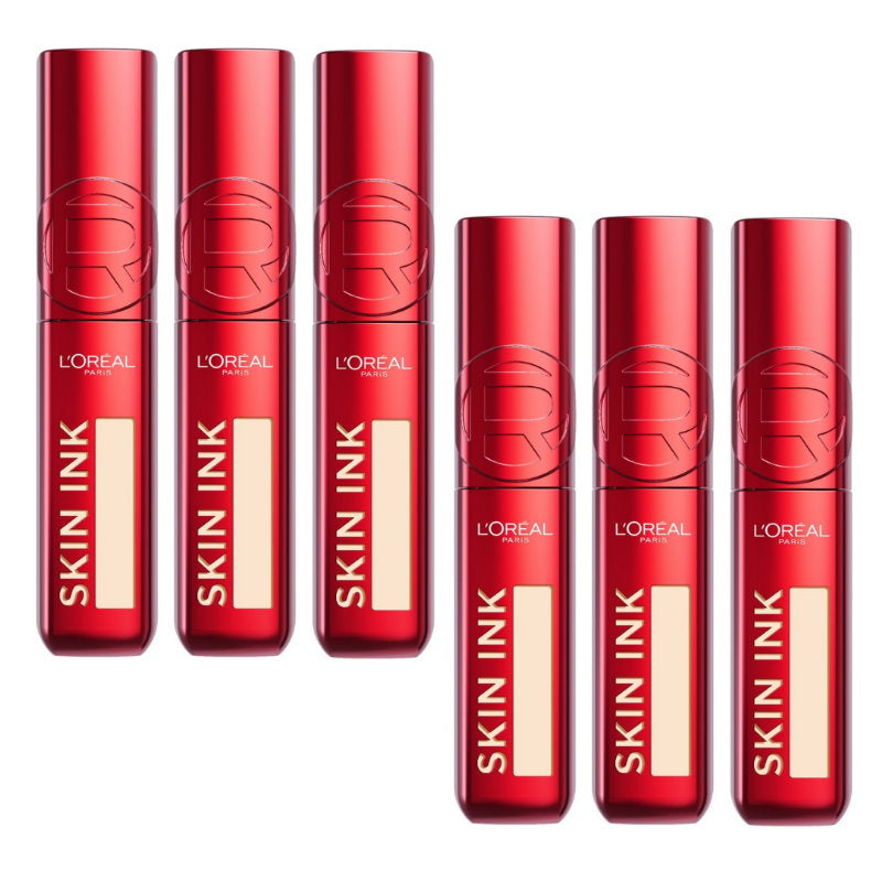 6x L'Oreal Paris Infallible Skin Ink 2 in 1 Foundation Concealer 15ml 40 Warm