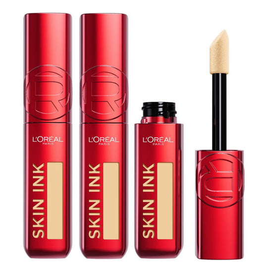 3x L'Oreal Paris Infallible Skin Ink 2 in 1 Foundation Concealer 15ml 130 Cool