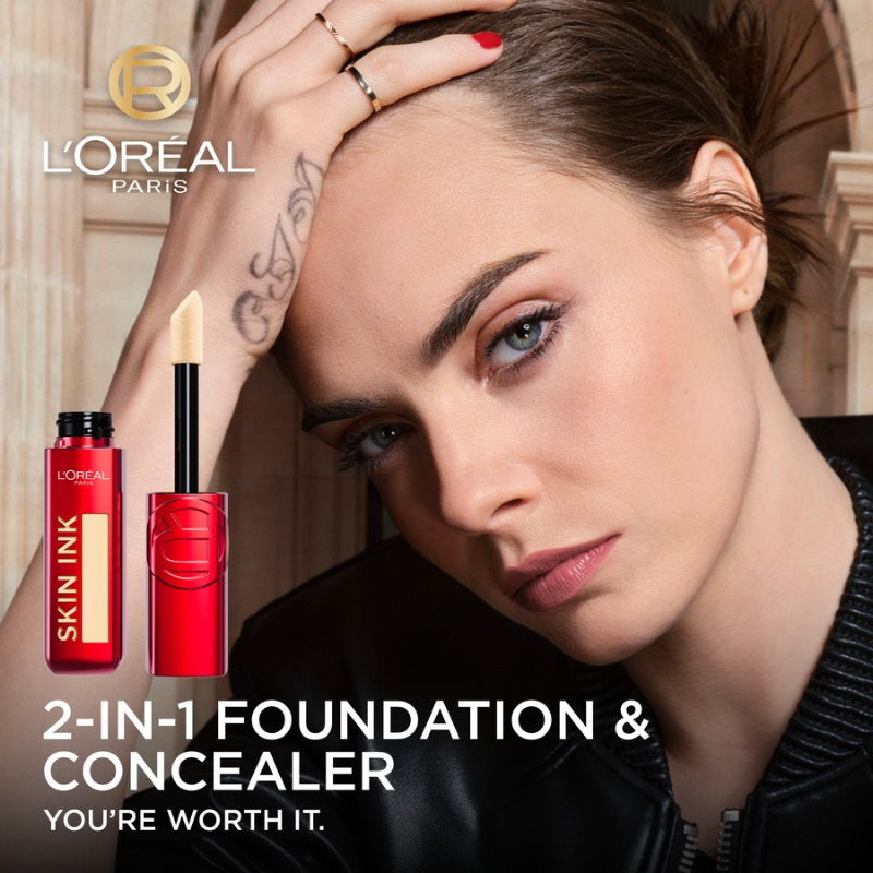 L'Oreal Paris Infallible Skin Ink 2 in 1 Foundation Concealer 15ml 130 Cool
