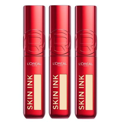 3x L'Oreal Paris Infallible Skin Ink 2 in 1 Foundation Concealer 15ml 100 Light Warm