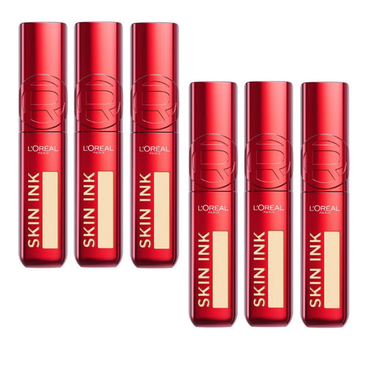 Set of 6 L'Oreal Skin Ink products on a white background Makeup Warehouse Australia 
