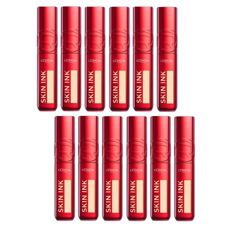 12x L'Oreal Paris Infallible Skin Ink 2 in 1 Foundation Concealer 15ml 100 Light Warm