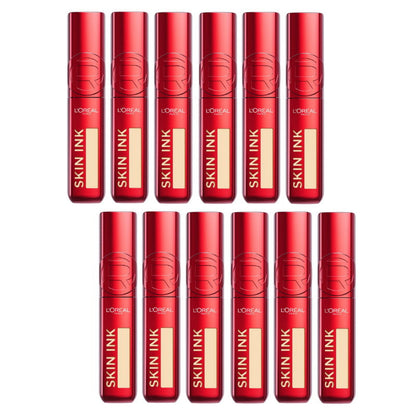 12x L'Oreal Paris Infallible Skin Ink 2 in 1 Foundation Concealer 15ml 100 Light Warm
