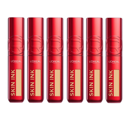 6x L'Oreal Paris Infallible Skin Ink 2 in 1 Foundation Concealer 15ml 180 Medium Cool